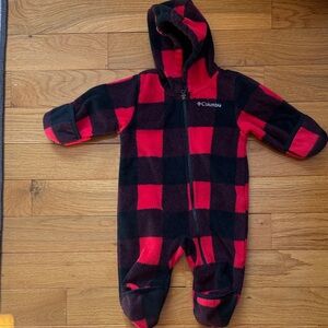 Columbia fleece bunting suit 3-6 months